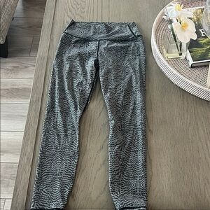 Varley Black and Gray Animal Print Leggings